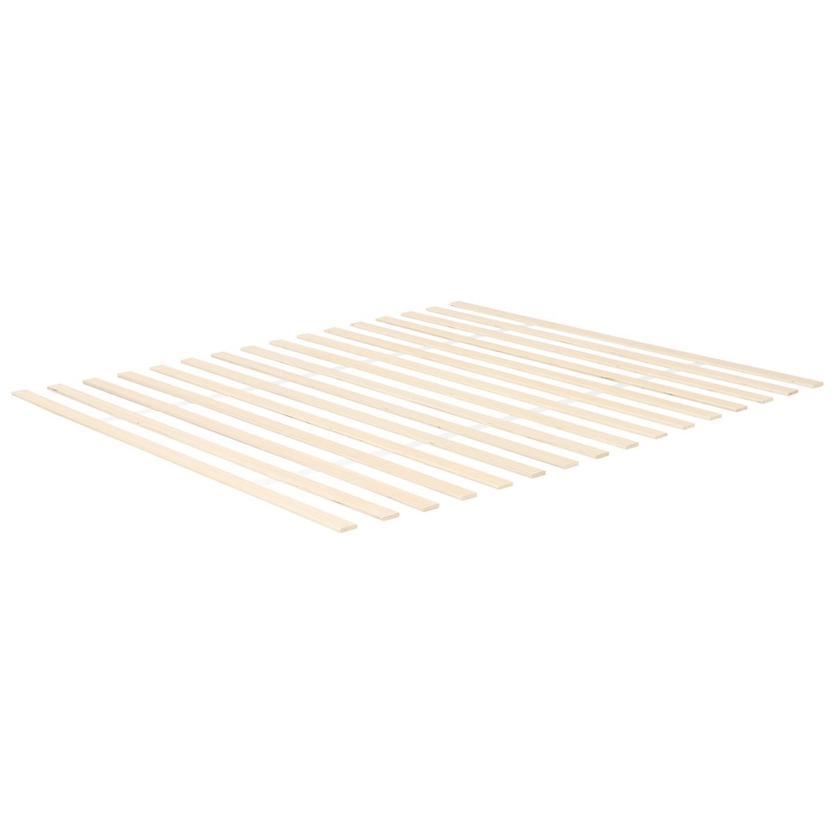 BETT mit Lattenrost 180/200 cm Hellbeige Lessay - Beige/Schwarz, Textil (180/200cm) - Beliani