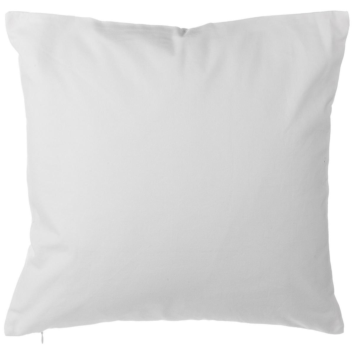 DEKOKISSEN 2er-Set Weiß 45/45 cm Yasmin - Weiß, Naturmaterialien/Textil (45/45cm) - Beliani