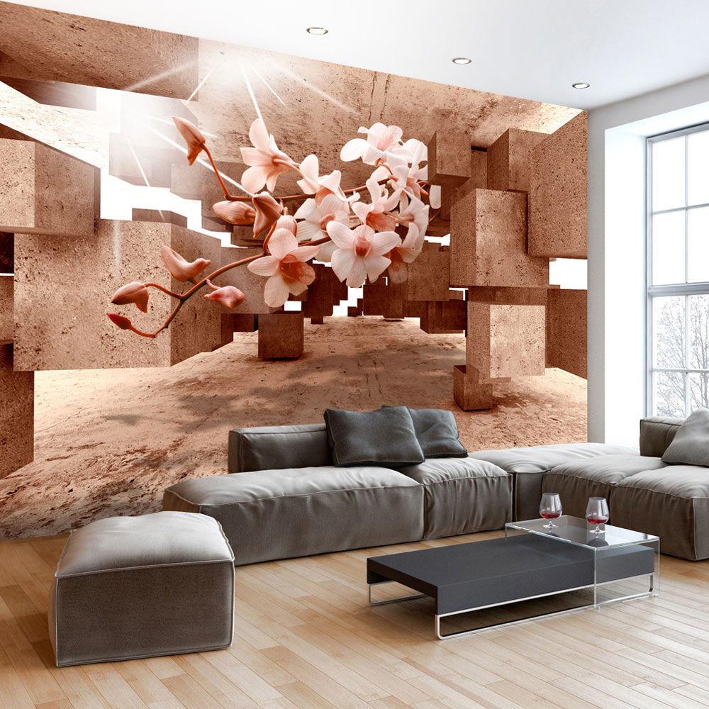 SELBSTKLEBENDE FOTOTAPETE 294/210 cm - Pink/Beige, Kunststoff/Textil (294/1cm) - KUNSTLOFT