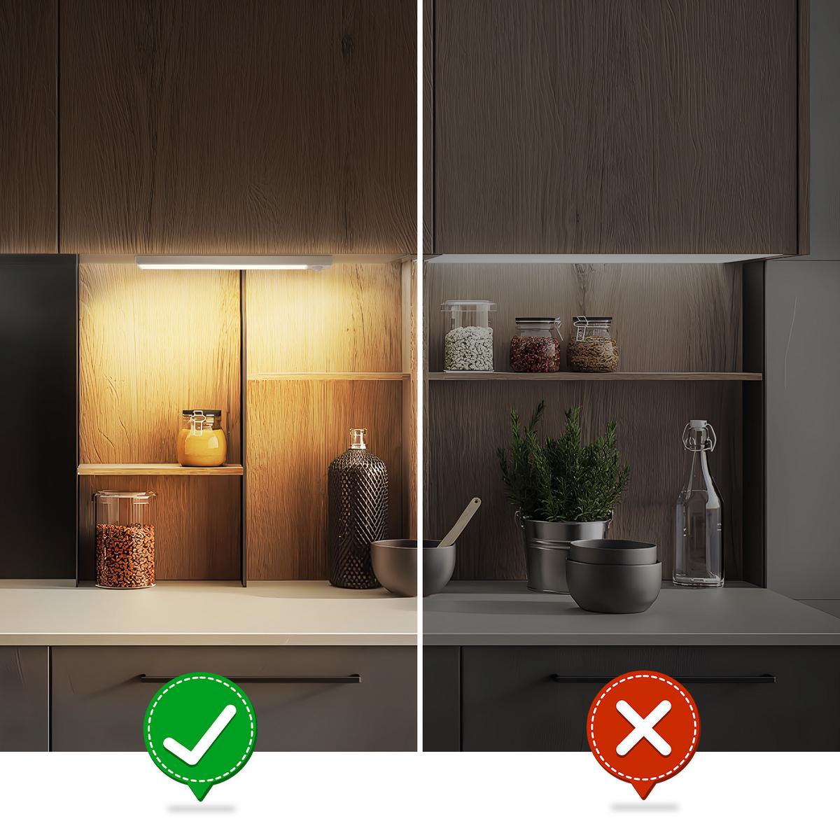 SCHRANKLEUCHTE LED Sonngilde 4/1/20 cm (2er-set) - Silberfarben, Metall (20/4/1cm) - ZMH