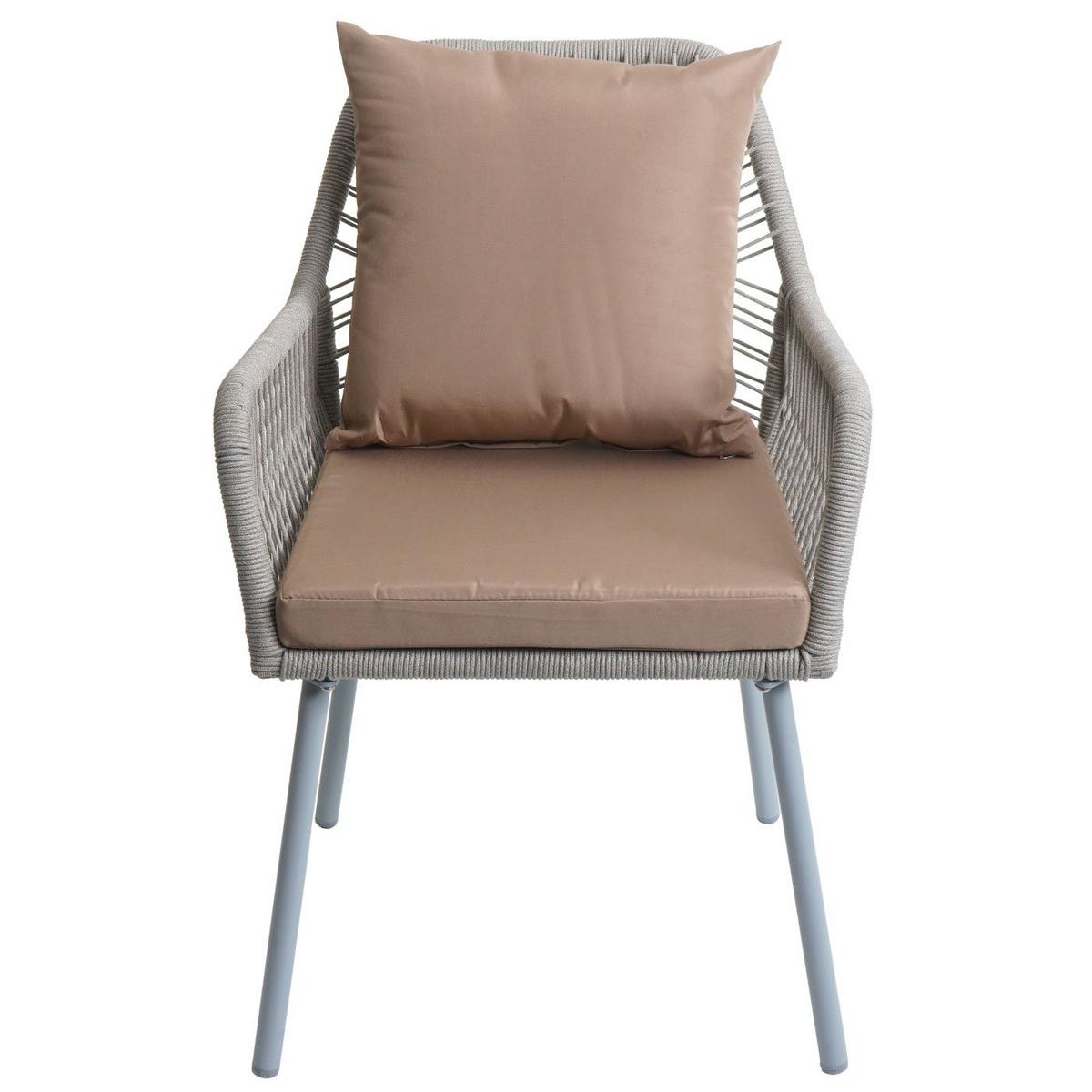 GARTENSTUHL Grau, Taupe - Taupe/Grau, Textil (54/81/62cm) - MCW