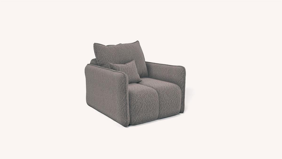 SESSEL Morgano - Beige, Holzwerkstoff/Textil (85/86/102cm) - Fun Möbel