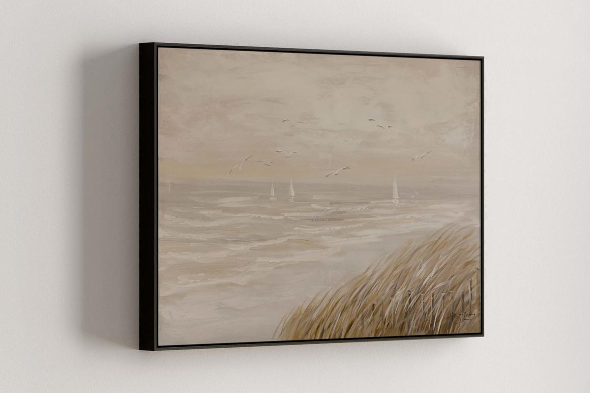ÖLGEMÄLDE 90/60 cm - Beige, Holz/Textil (90/60cm) - KUNSTLOFT