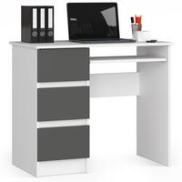SCHREIBTISCH Weiß, Graphit Grau 77/90/50 - Weiß, Holzwerkstoff (124/85/77cm) - RAUMHIRSCH FURNITURE