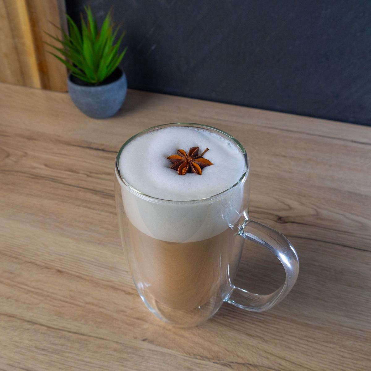 KAFFEEGLAS 400 ml (4er-Set) - Transparent, Glas - Intirilife