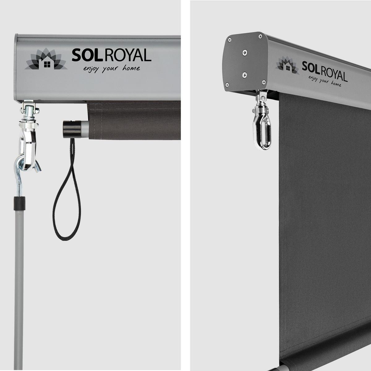 SENKRECHTMARKISE SolVision MS5 1,6/2,5 m Anthrazit - Anthrazit, Kunststoff (160/250/1cm) - Sol Royal