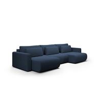 WOHNLANDSCHAFT Chaira Mit Schlaffunktion - Dunkelblau, Holzwerkstoff/Textil (340/85/149cm) - Fun Möbel