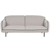 3-SITZER-SOFA hellgrau/schwarz Tonsberg - Schwarz/Grau, Textil (198/78/85cm) - Beliani