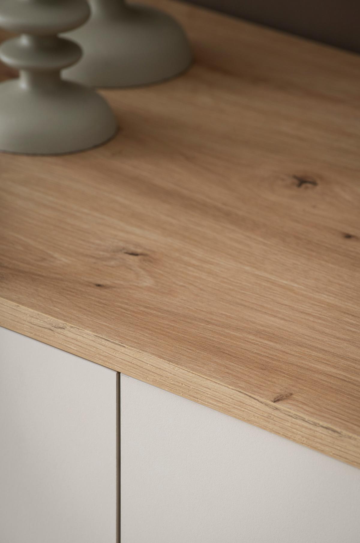 SIDEBOARD Kaschmir, Eiche Artisan 202 x 89 cm, Kommode mit Soft-Close - Kaschmir/Eiche Artisan, Holzwerkstoff/Metall (202/89/40cm) - Furn.Design