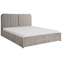 POLSTERBETT Livre mit Schaumstoffmatratze 10 cm, mit Bettkasten, 160x200 cm, Chenille-Stoff, Dunkelbeige - Cappuccino, Textil (160/200cm) - Beautysofa