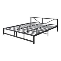 METALLBETT Meran - Schwarz, Metall (180/200cm) - [en.casa]