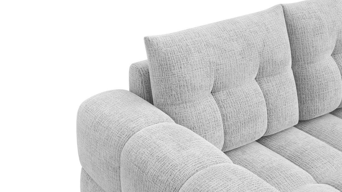 SOFA CLOUDI 2-Sitzer, hellgrau - Hellgrau/Schwarz, Holz/Textil (181/89/104cm) - Wozimo