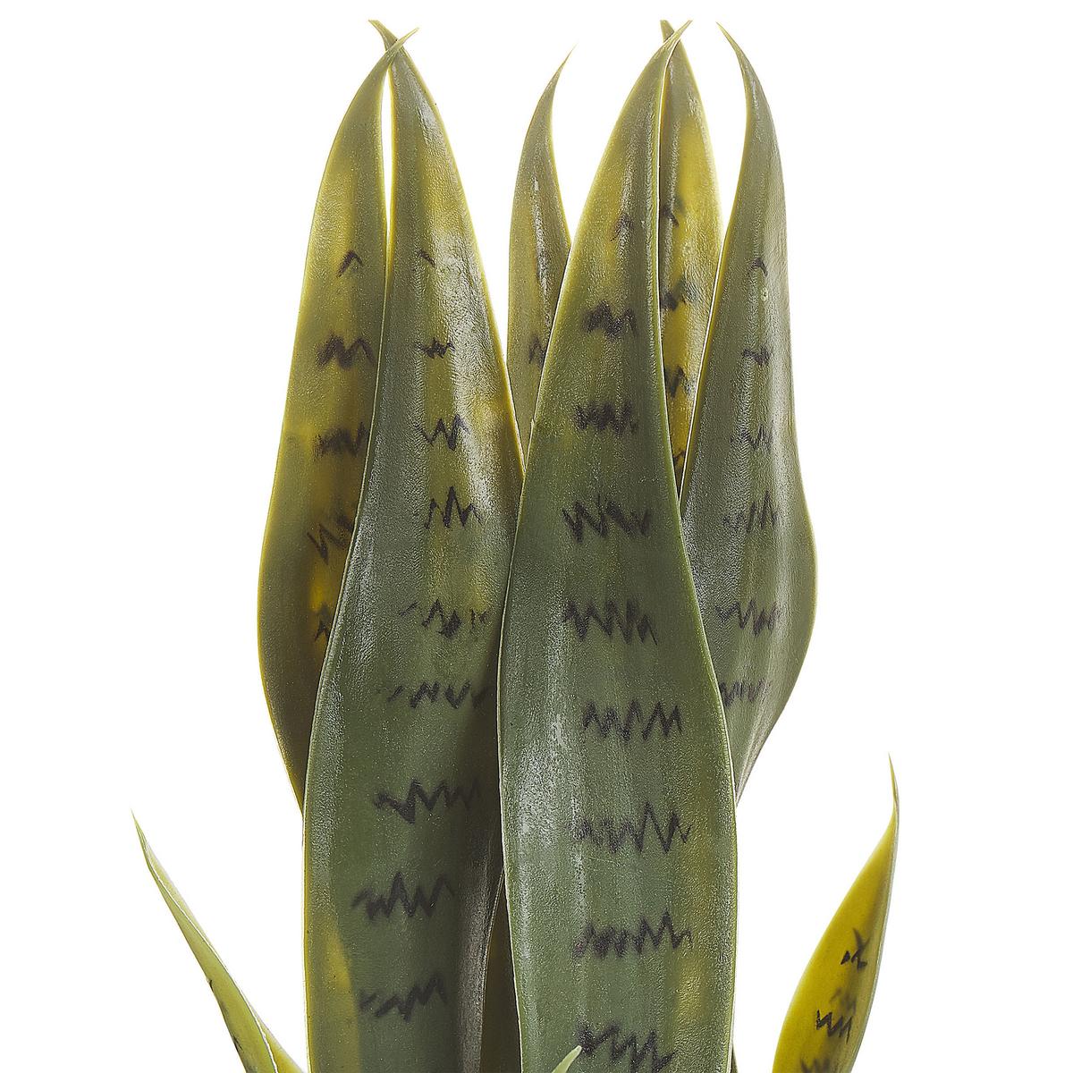 KUNSTPFLANZE im Blumentopf 40 cm Grün/Schwarz Snake Plant - Schwarz/Grün, Kunststoff (40cm) - Beliani