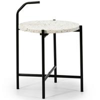 BEISTELLTISCH Yala, weißer Terrazzo - Weiß, Stein (51/41/41cm) - VS Venta-stock