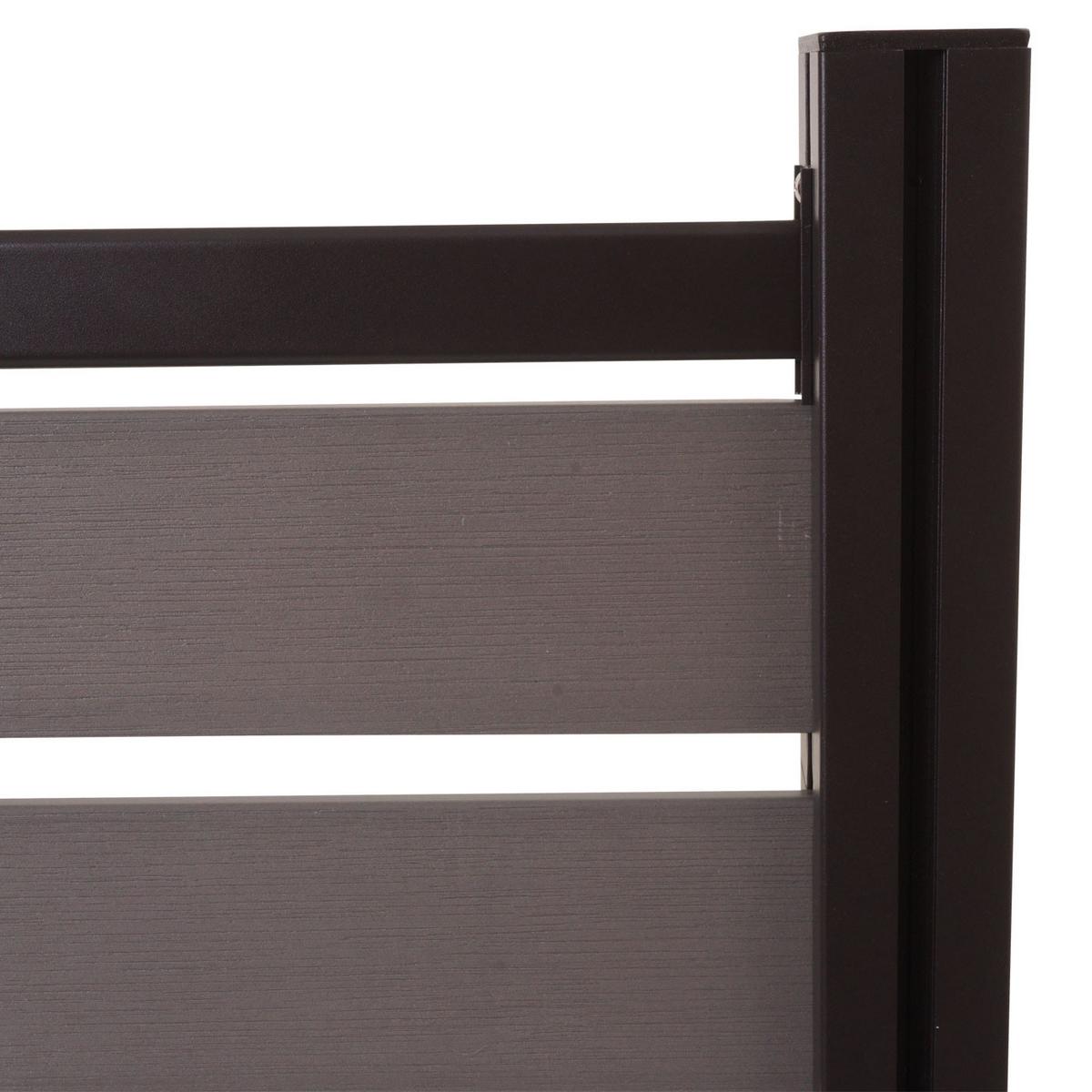 ALU MÜLLTONNEN-ZAUN Grau - Grau, Metall (100/130/6cm) - MCW
