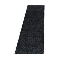 HOCHFLORTEPPICH SALZACH, einfarbig, Anthrazit, 80 x 250 cm - Anthrazit, Textil (250/80cm) - KADIMA DESIGN
