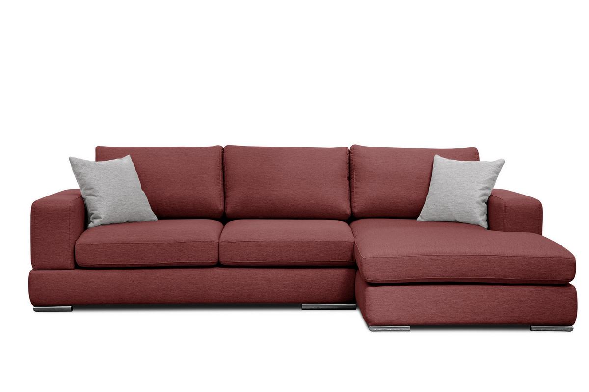ECKSOFA OTTO 4-Sitzer, bordeaux - Bordeaux, Holzwerkstoff/Textil (279/159cm) - Wozimo