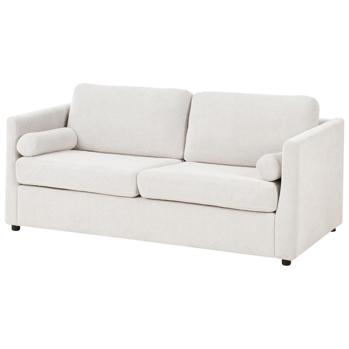 SCHLAFSOFA Stoff Cremeweiß Inkoo - Creme, Textil (177/81/90cm) - Beliani
