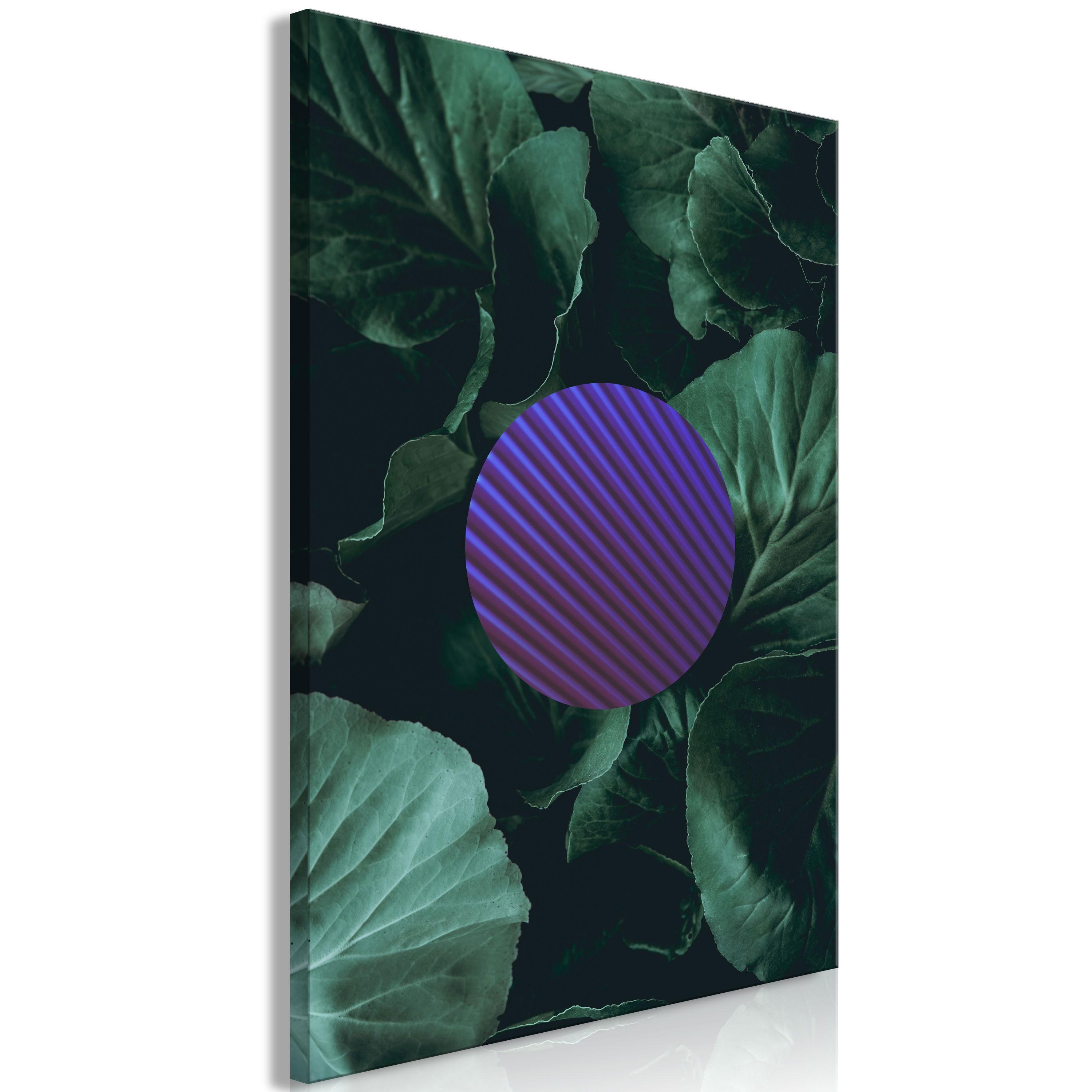 KUNSTDRUCK Grün 40/60 cm - Schwarz/Grün, Textil (40/60cm) - KUNSTLOFT