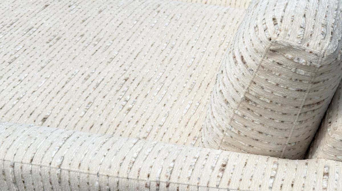 BIG SOFA MARLIN Cremeweiß Flachgewebe - Creme/Schwarz, Kunststoff/Textil (262/80/168cm) - KAWOLA