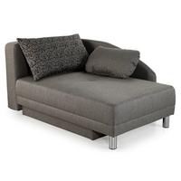 RÉCAMIERE-SCHLAFSOFA mit Bettkasten, Federkern, seitenverkehrt montierbar B149/T90/H80 cm, Liegefläche 200x84 cm, Webstoff Grau / 15123 - Chromfarben/Grau, Textil/Metall (149/80/90cm) - luma-home