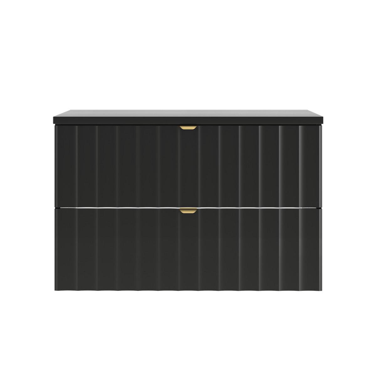 WASCHTISCHUNTERSCHRANK 80.6cm Lexa Schwarz - Schwarz, Holzwerkstoff (80.6/52.2/46.5cm) - Petits-meubles