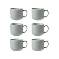 KAFFEETASSEN Jasper Mint 240 ml 6er Set - Mintgrün, Keramik (0.24L) - Ritzenhoff Breker