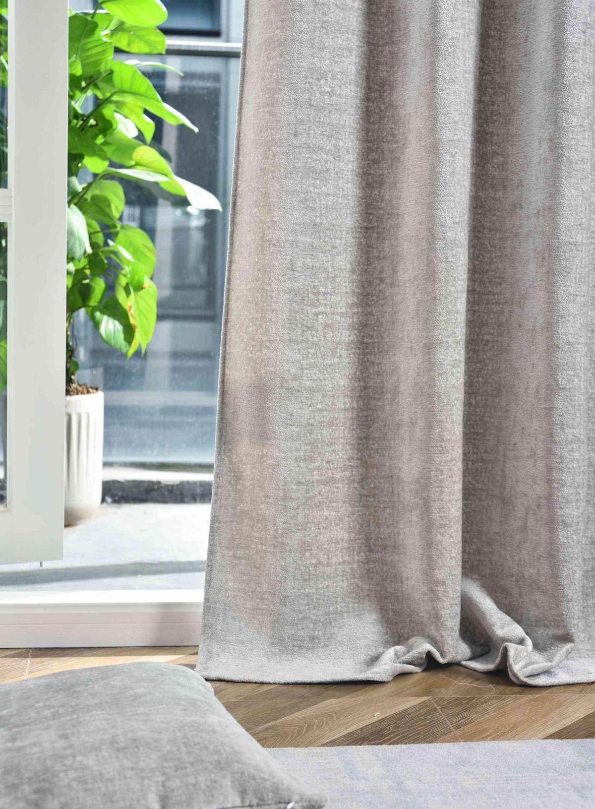 VORHANG 2ER SET »Nürnberg« HxB 245x135 cm Grau - Grau, Textil (135/245cm) - Gardinenbox