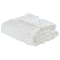 KUSCHELDECKE Webpelz 200/220 cm Weiß Salka - Weiß, Kunststoff (200/220cm) - Beliani
