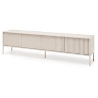 LOWBOARD Noto mit 4 Türen und geriffelten Fronten, 200 cm - Kaschmir, Holzwerkstoff (204/38/53cm) - Beautysofa