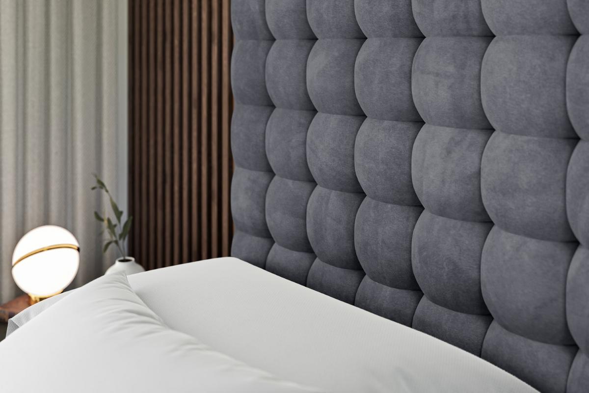 BOXSPRINGBETT VIONE KING - 180 x 200 - H3/H4 - Dunkelgrau - Dunkelgrau, Holzwerkstoff (180/200cm) - ALTDECOR