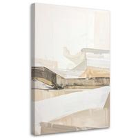 BILD auf Leinwand, Beige modische Abstrakt - Grau, Textil (40/60cm) - Feeby