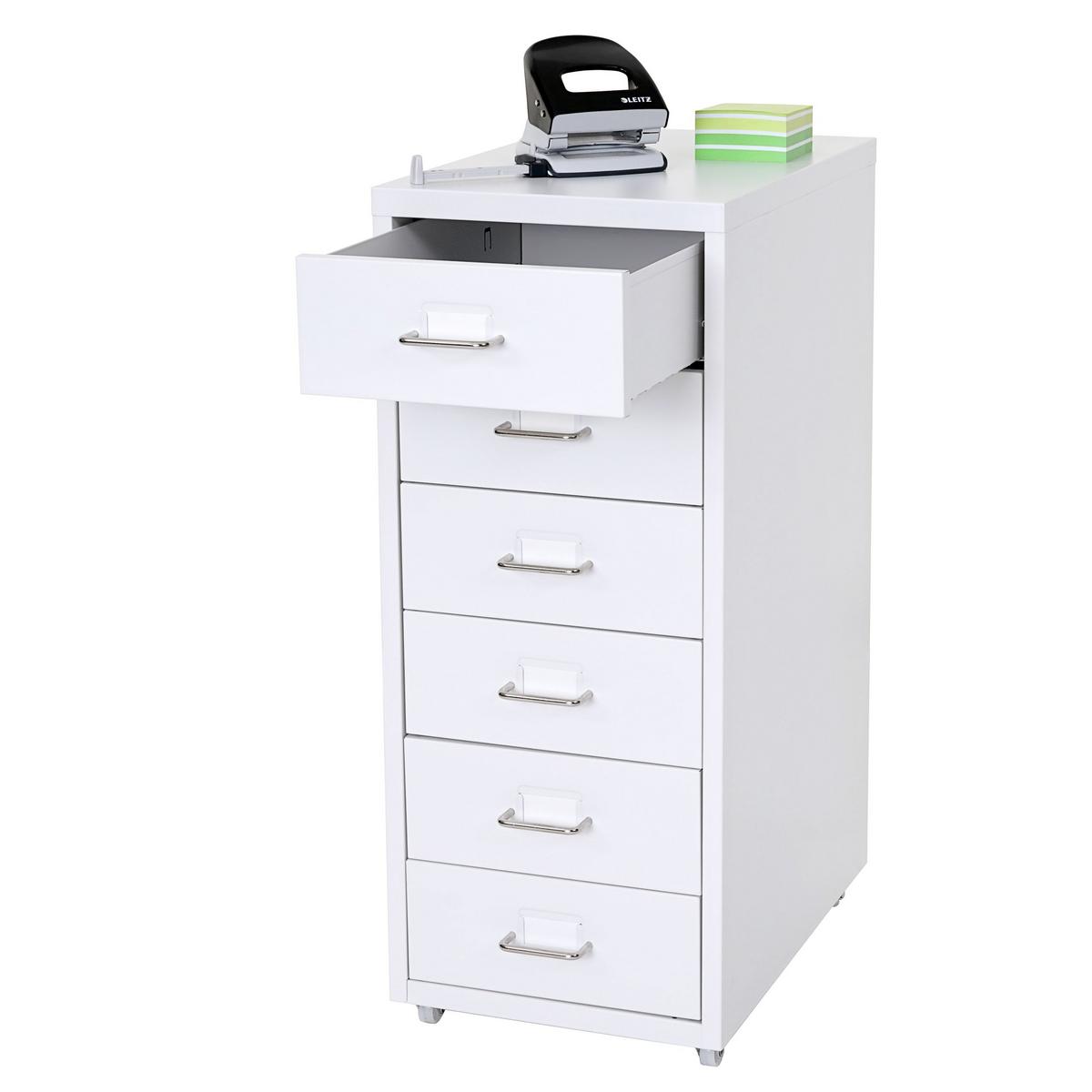 ROLLCONTAINER Weiß - Weiß, Metall (28/69/41cm) - MCW