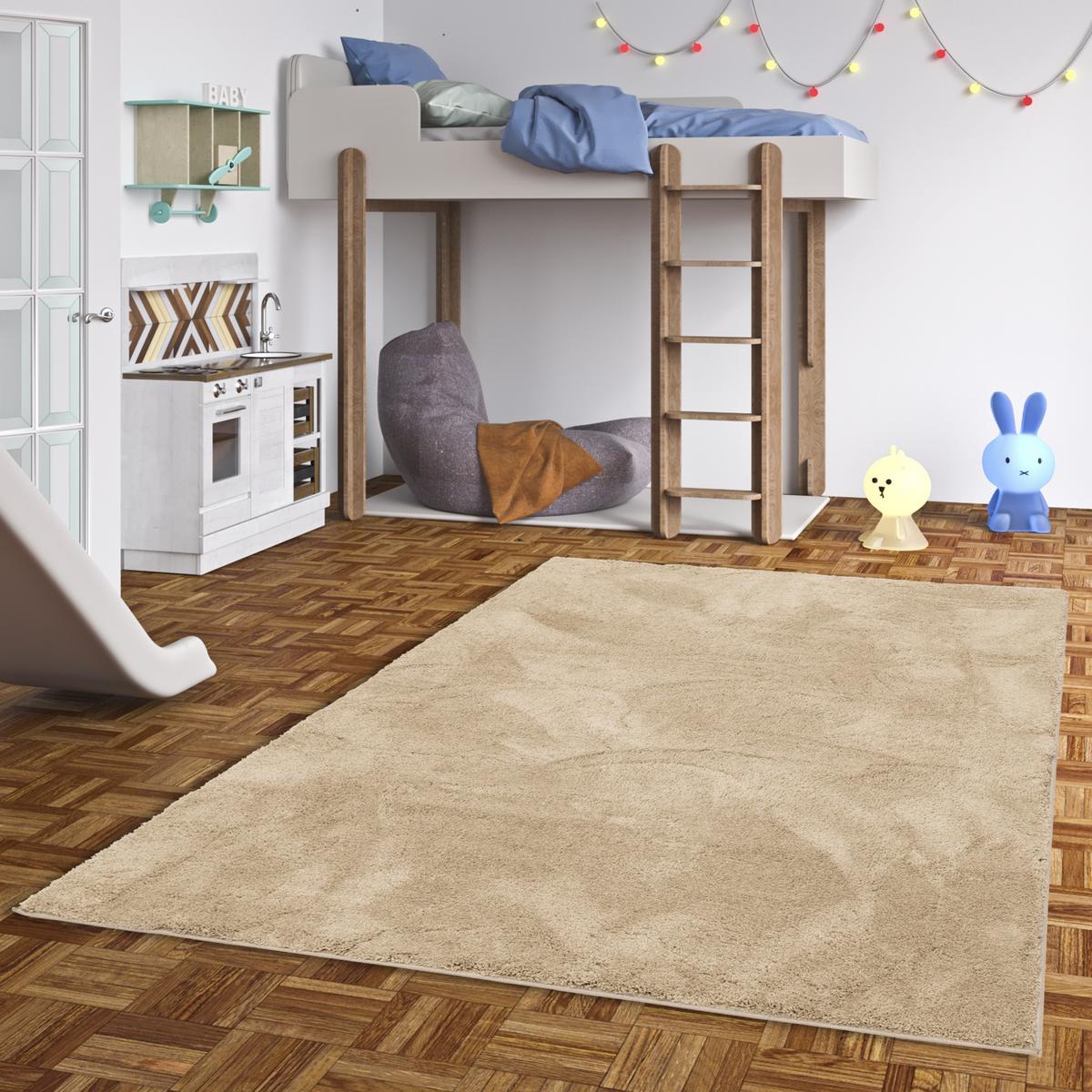KINDERTEPPICH SUPER SOFT HOCHFLOR SILKY KIDS - Beige, Textil (160/230cm) - Pergamon