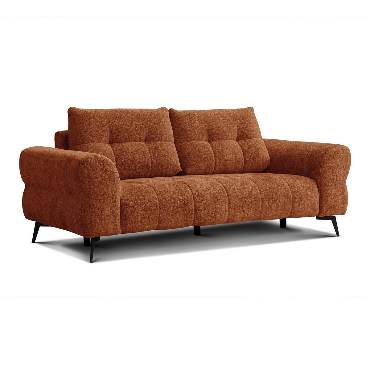 SOFA SALVINI 3-Sitzer, orange - Orange, Holz/Textil (237/88/99cm) - Wozimo