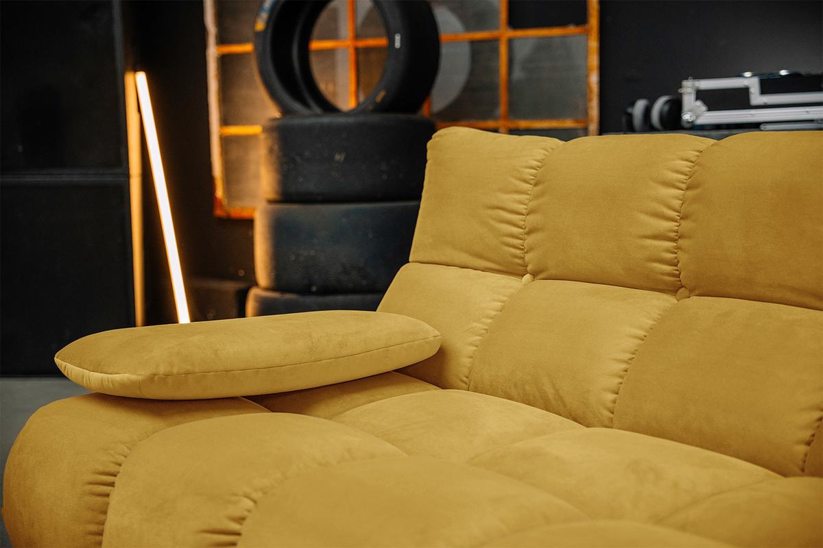 SITZGRUPPE VIVIEN 3ER SET Gelb Velvet (1er-Set) - Currygelb/Gelb, Kunststoff/Textil (359/85/510cm) - KAWOLA