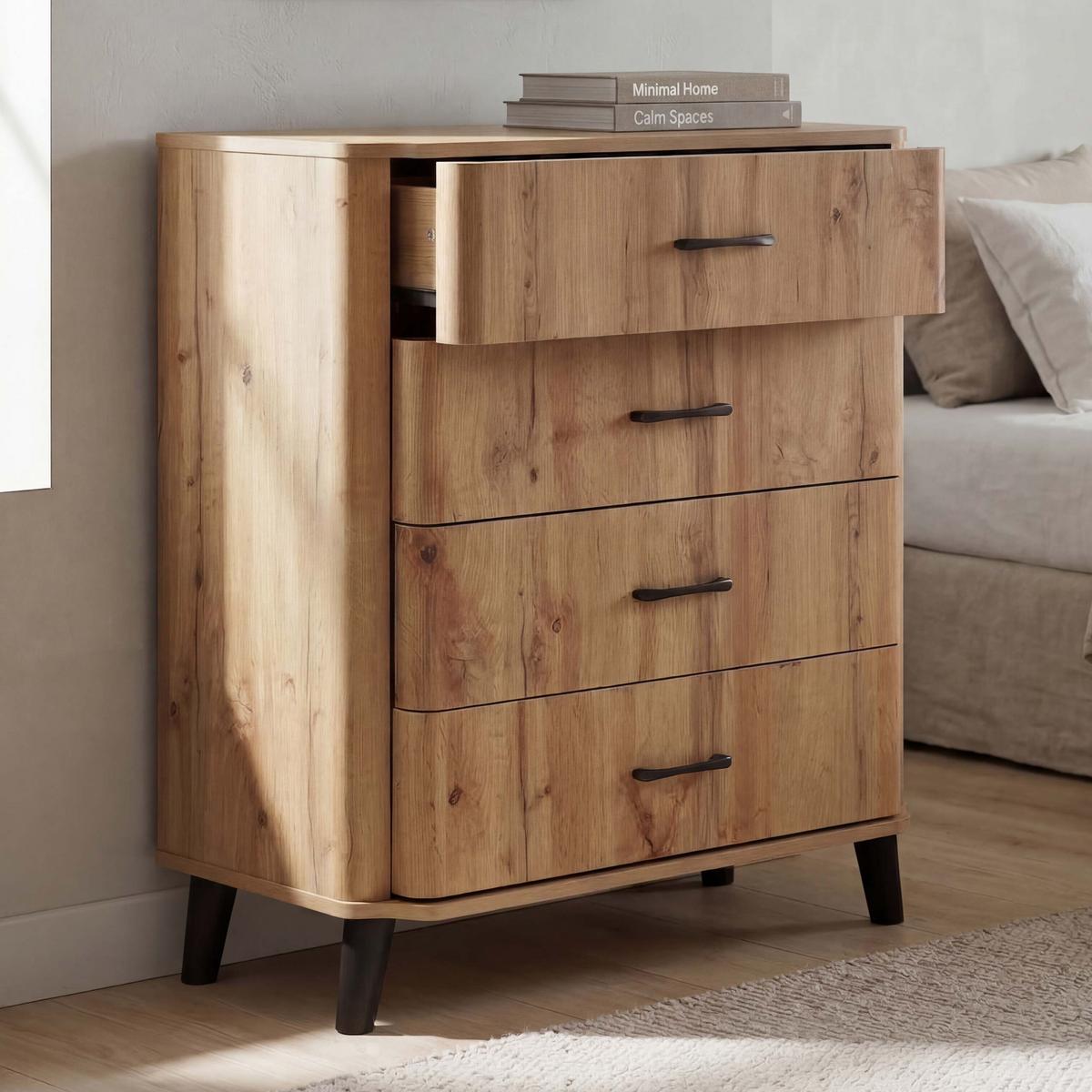 KOMMODE Hellbraun - Hellbraun, Holz (80/92/40cm) - MCW