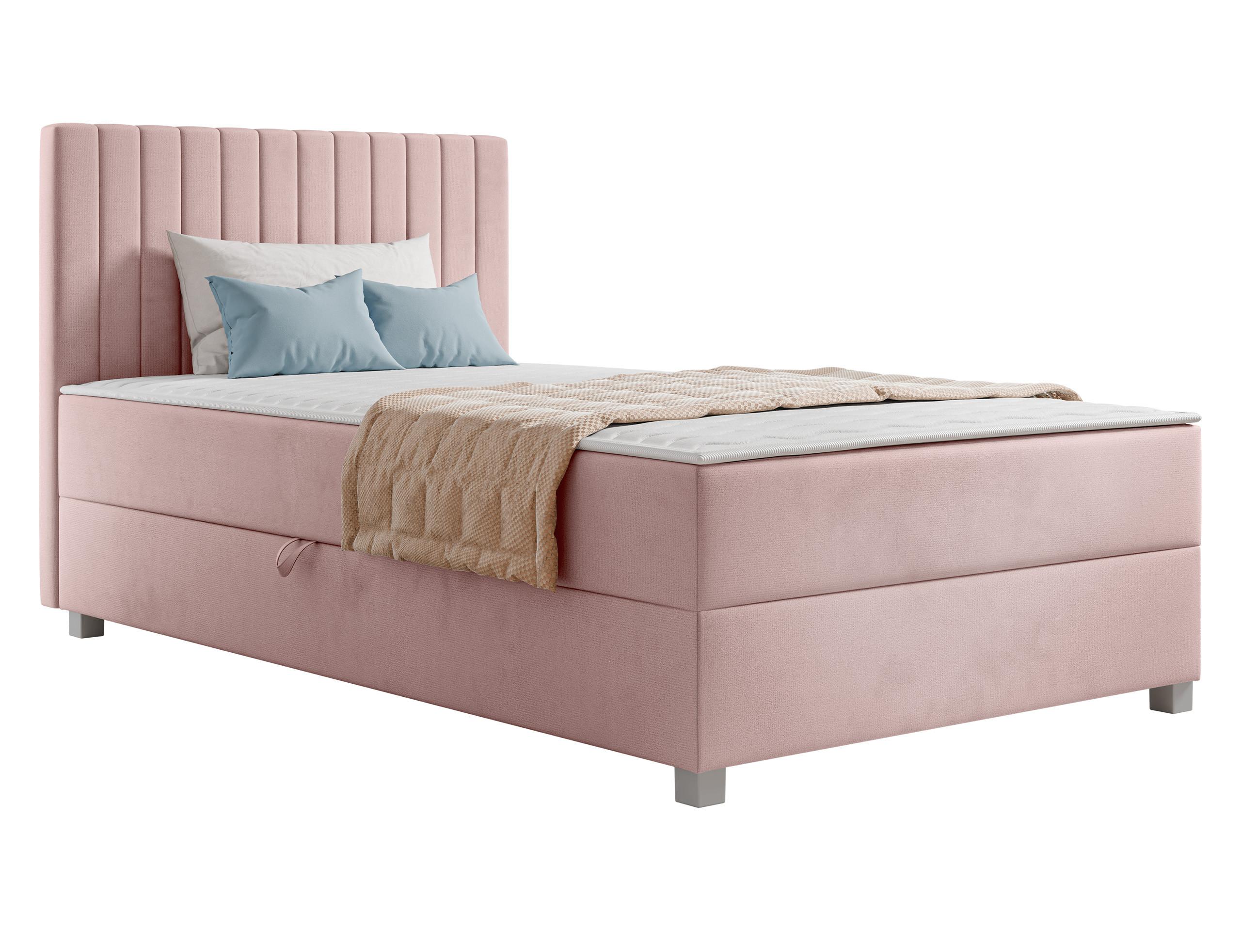 BOXBETT Viki - H3 - Silberfarben/Rosa, Holzwerkstoff/Kunststoff (120/200cm) - MIRJAN24
