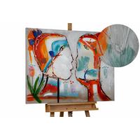 ÖLGEMÄLDE 100/75 cm - Blau/Gelb, Holz/Textil (100/75cm) - KUNSTLOFT