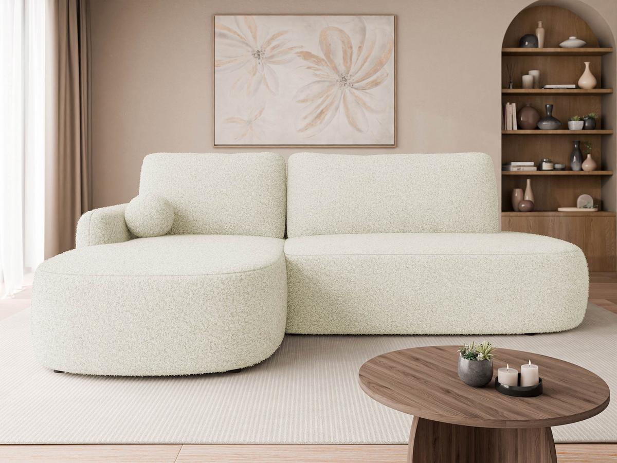 ECKSOFA Loridu O, Seite: Links - Schwarz/Naturfarben, Holz/Kunststoff (274/174cm) - MIRJAN24