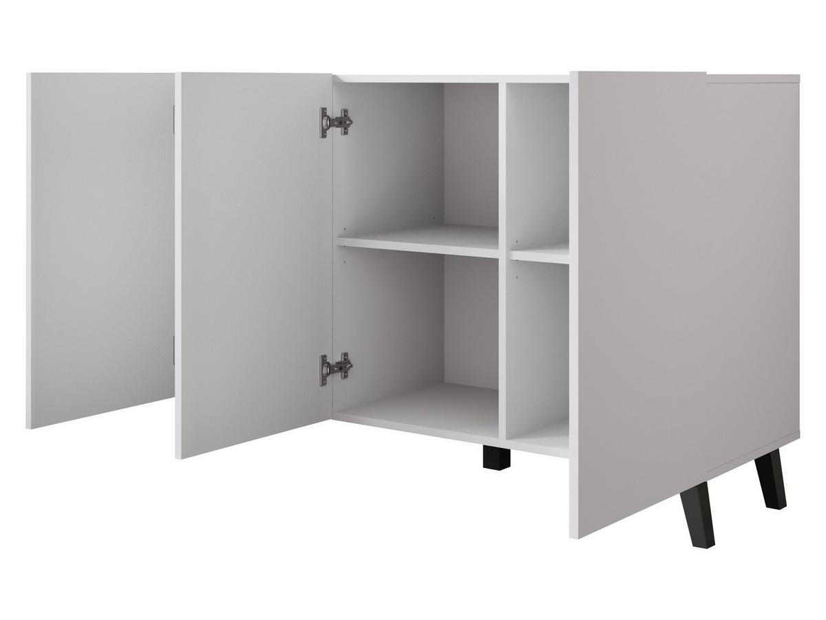KOMMODE Phuket 120 - Graphitfarben/Schwarz, Holzwerkstoff/Kunststoff (120/76/39cm) - MIRJAN24