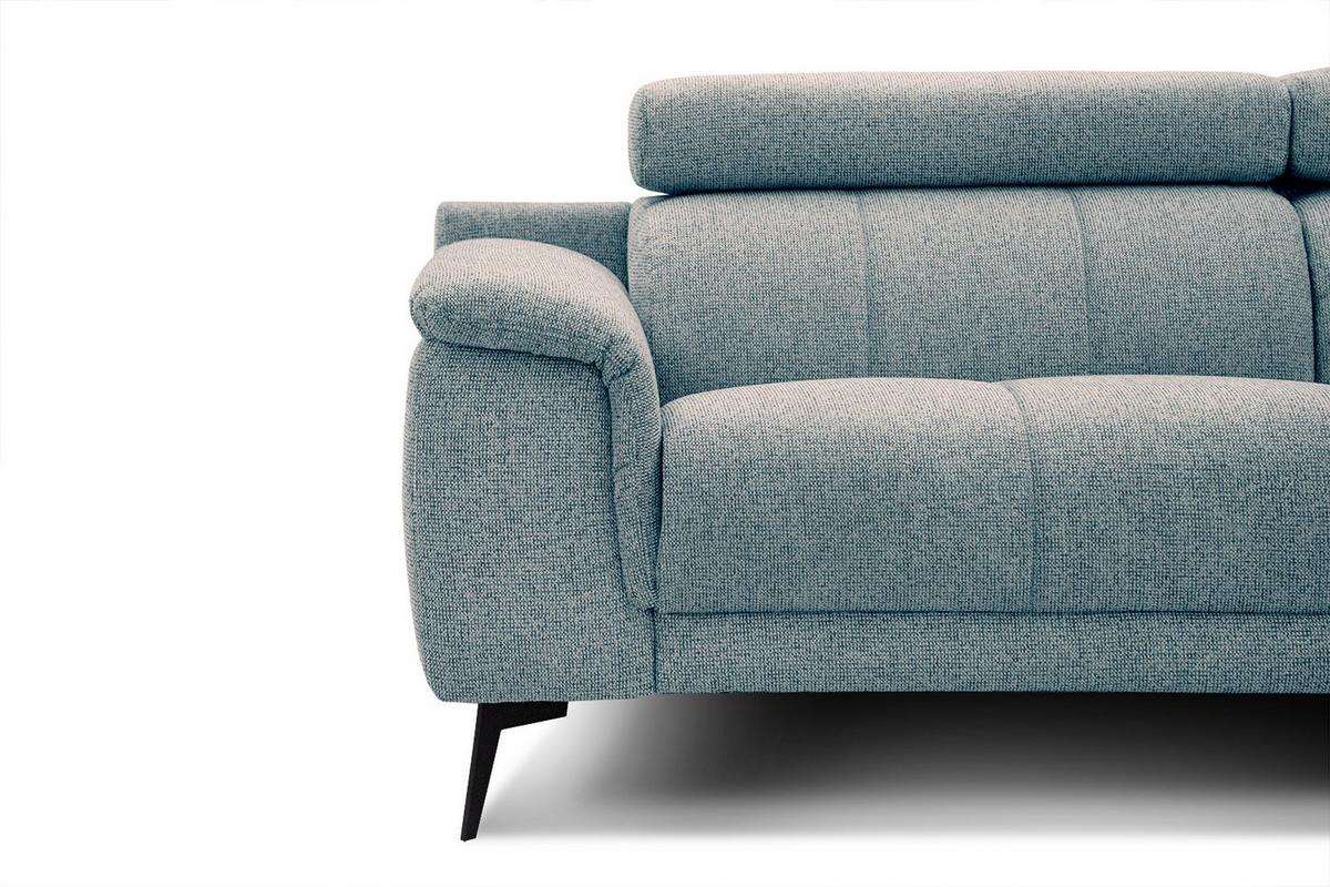 ECKSOFA FIERO 5-Sitzer, mintgrün - Schwarz/Mintgrün, Holzwerkstoff/Textil (269/158cm) - Wozimo