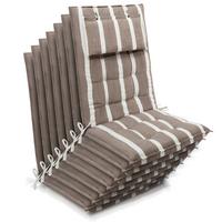 HOCHLEHNER Sun-HL 119x50x8cm Beige-Weiß-Gestreift (7tlg) - Beige, Textil (50/120cm) - Beautissu 