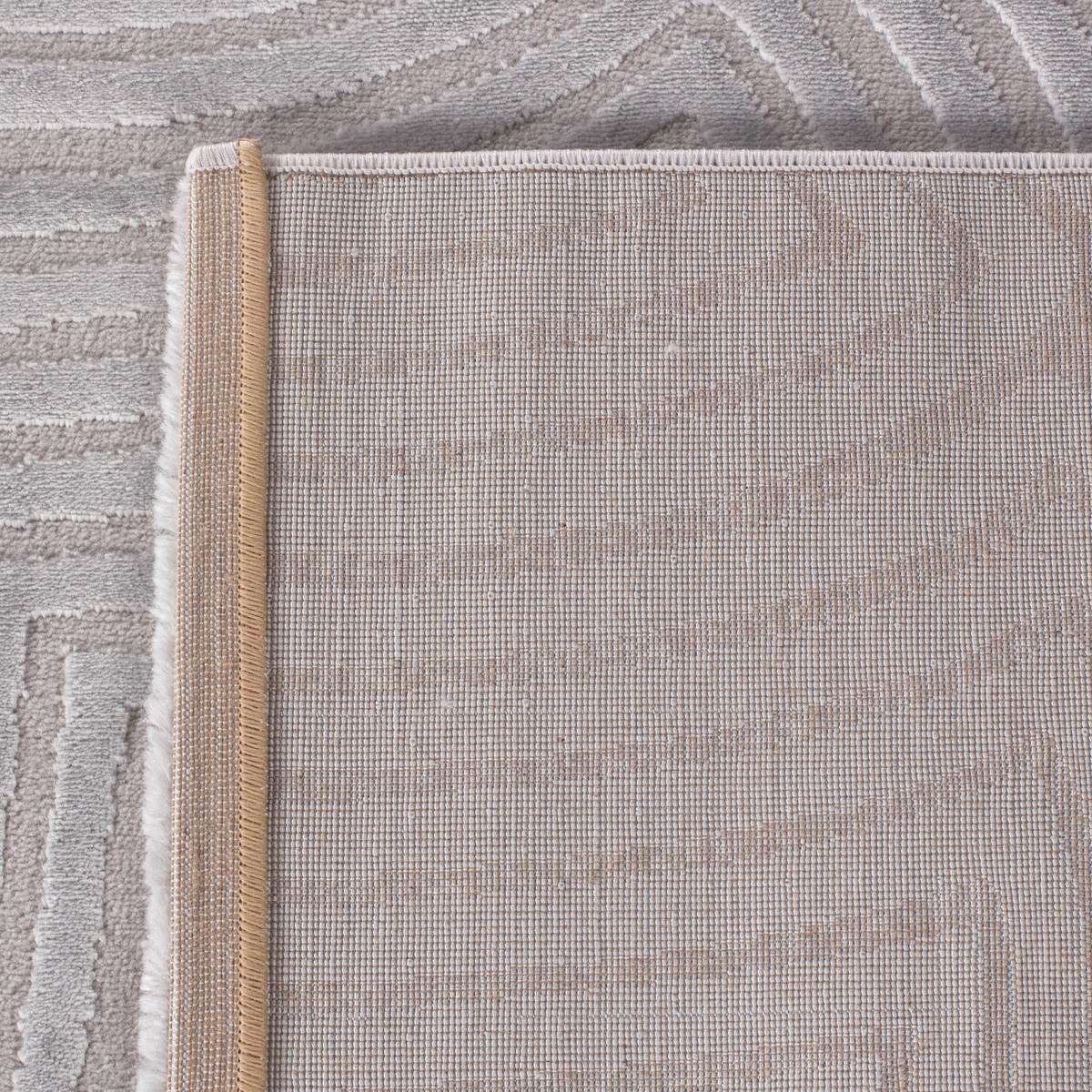 TEPPICH Kurzflor ILLER in Silber, mit 3D-Design, Florhöhe 12 mm, 140 x 200 cm - Silberfarben, Textil (200/140cm) - KADIMA DESIGN