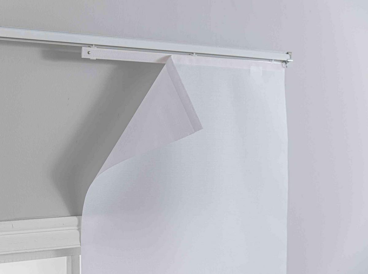 SCHIEBEGARDINE 2ER SET »New Amsterdam« HxB 245x60 cm Weiß - Weiß, Textil (60/245cm) - Gardinenbox
