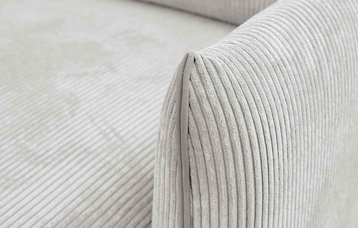 ECKSOFA TAUER 3-Sitzer, weiß - Schwarz/Weiß, Holzwerkstoff/Kunststoff (206/173cm) - Wozimo