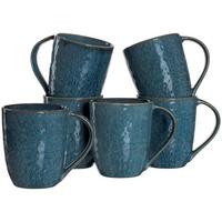 KAFFEEBECHER Matera blau 430 ml 6er Set - Blau, Keramik (0.43L) - Leonardo Living