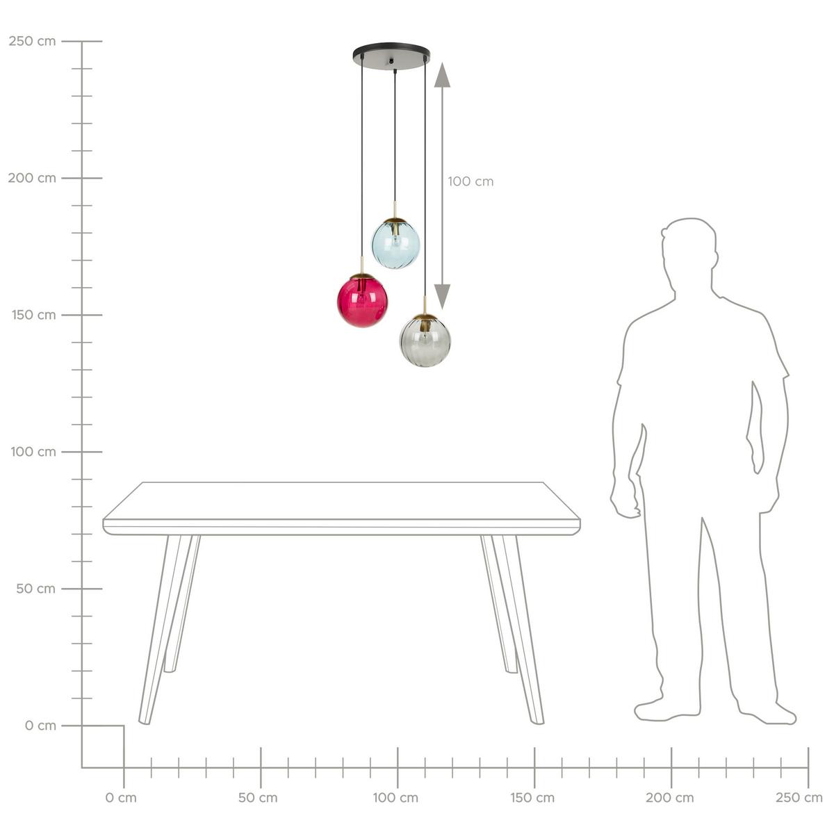 HÄNGELEUCHTE Kangaroo 43/43/122 cm - Multicolor, Metall (43/43/122cm) - Beliani