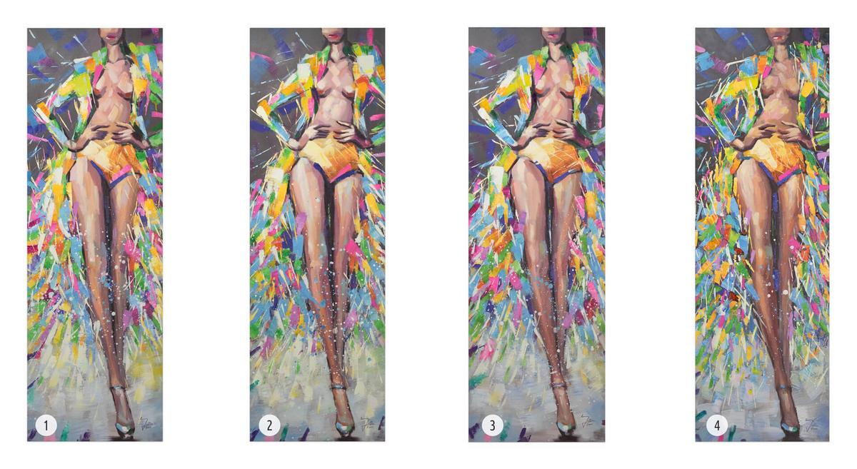 ACRYLBILD HANDGEMALT 40/120 cm - Braun, Holz/Textil (40/120cm) - KUNSTLOFT
