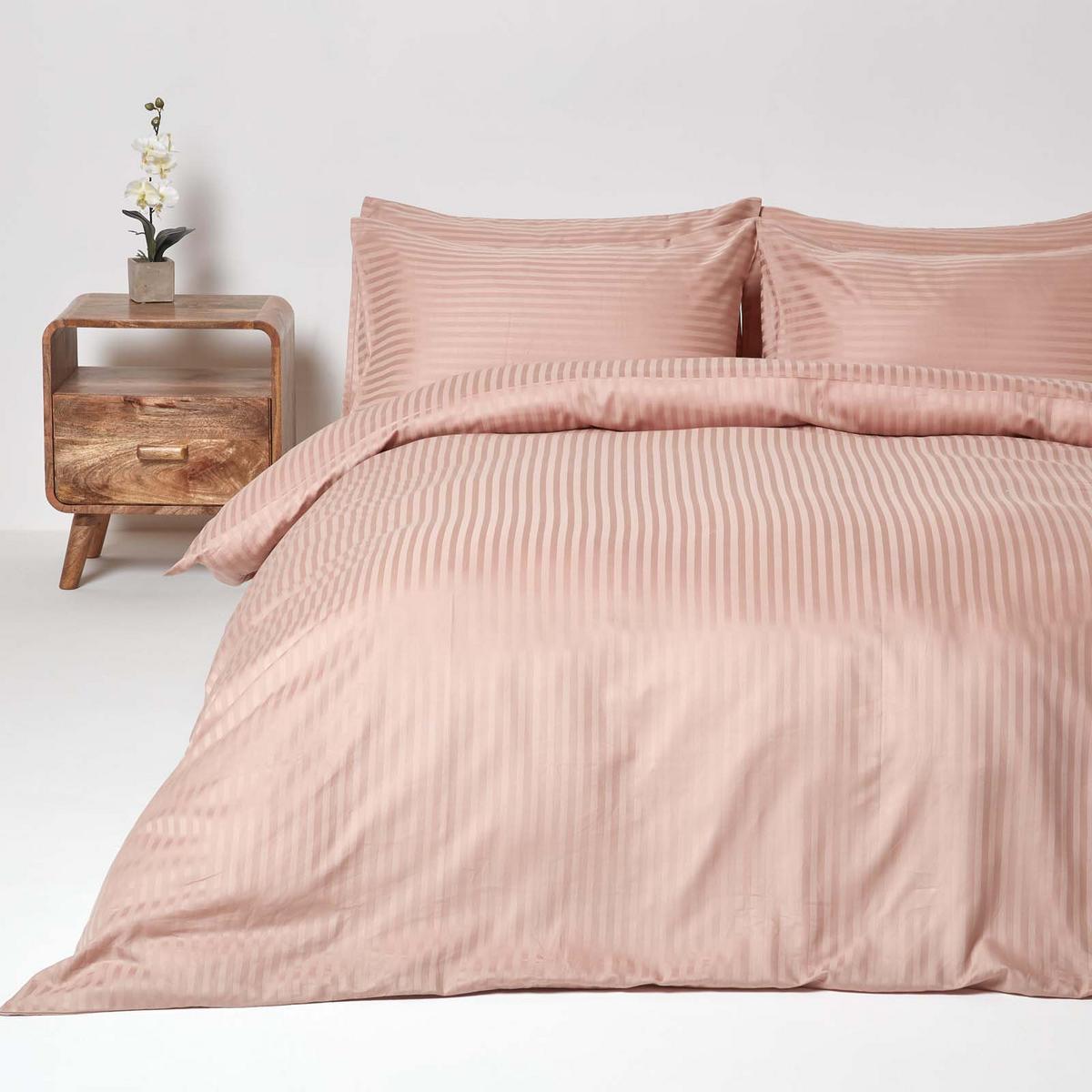 BETTWÄSCHE Damast Fadendichte 330 - Taupe, Textil (260/220cm) - Homescapes